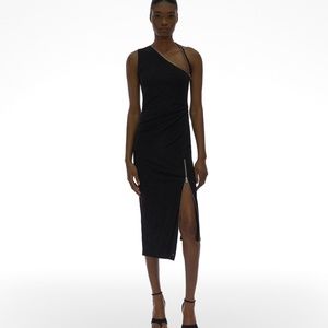 Helmut Lang Asymmetric Zip Dress
